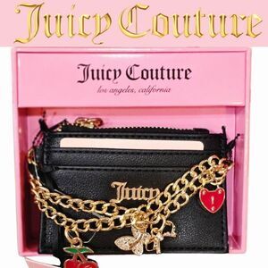 Juicy Couture Charm Card Case- Black